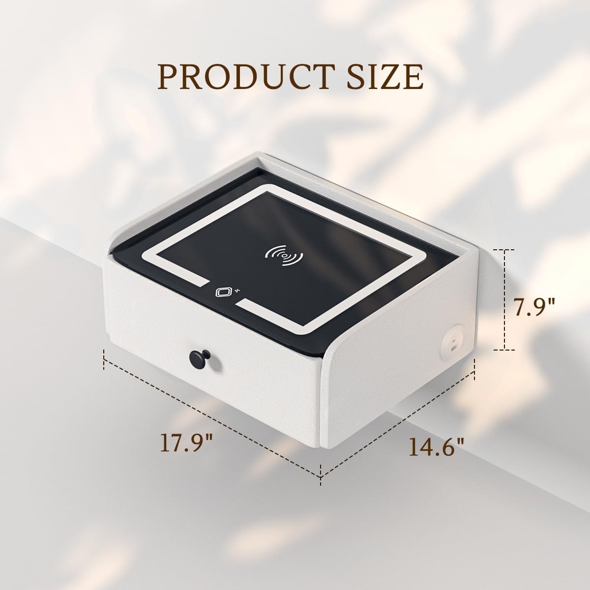 ✨Floating Nightstand with Charging Station, Smart Bedside Table Wall Mounted Nightstand