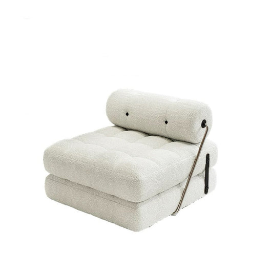 🛋️Fabric single foldable sofa, Nordic style home lazy small apartment comfortable sofa bed