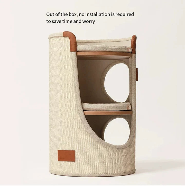 🐾Sisal Bucket Cat Scratching Board, 2-in-1 Cat Climbing Frame And Cat Bed