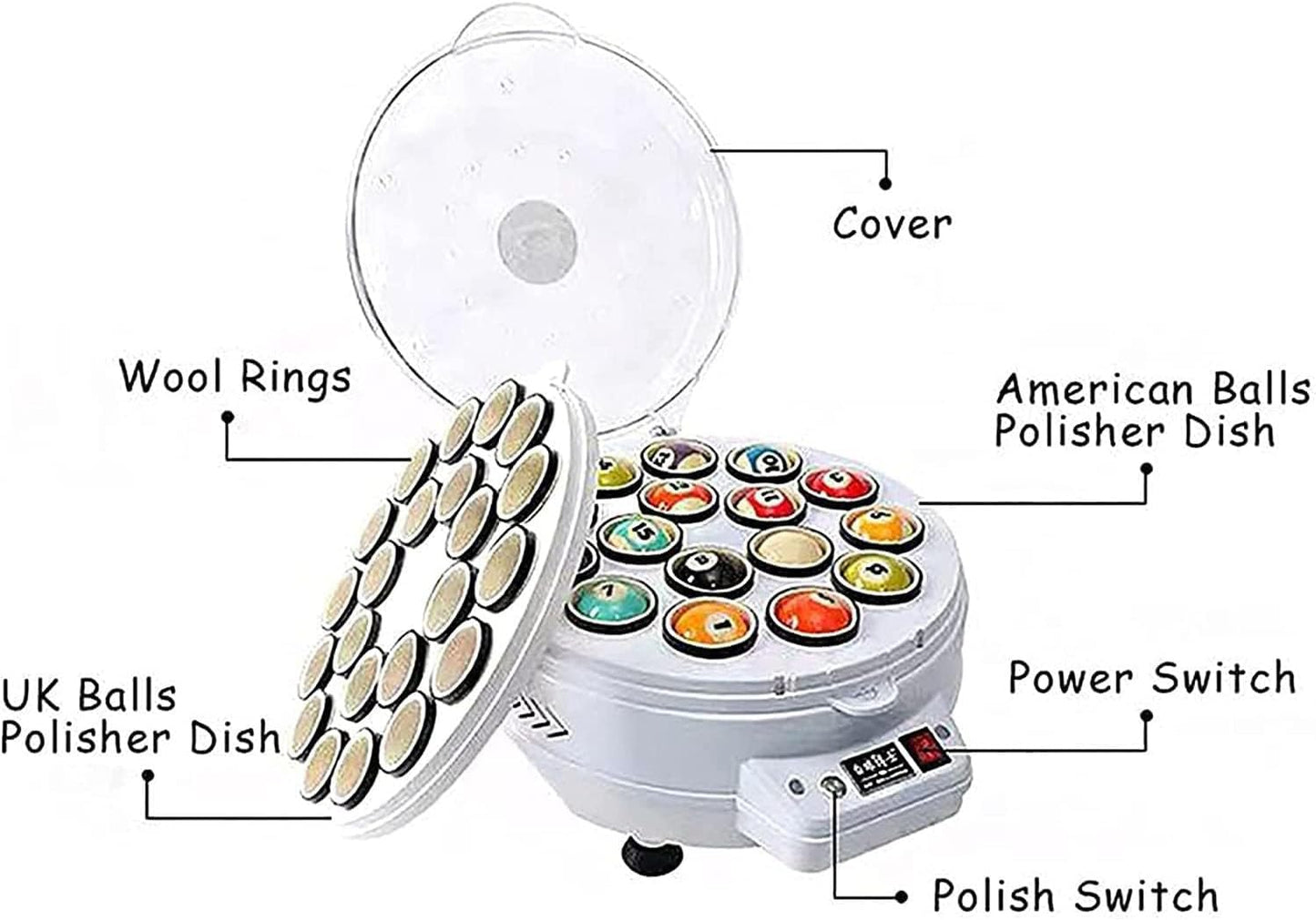 ✨🎱Upgraded Billiard Ball Cleaner and Polisher, Billiard Ball Cleaner, Pool Ball Cleaner for 16 Billiard and Snooker