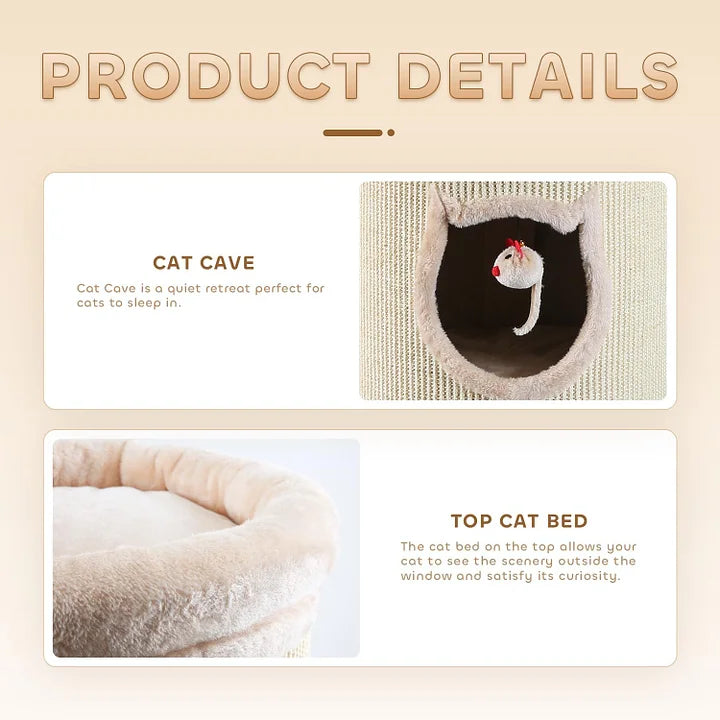 🐾Sisal Bucket Cat Scratching Board, 2-in-1 Cat Climbing Frame And Cat Bed